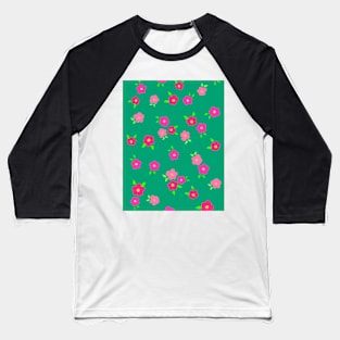 Spring Vibes (Green Background) Baseball T-Shirt